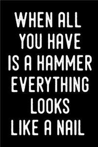 When All You Have Is a Hammer Everything Looks Like a Nail