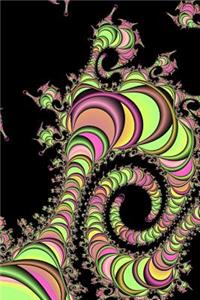 Stunning Green, Purple and Black Fractal Journal