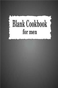 Blank Cookbook for men