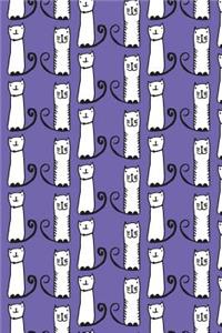Journal Notebook For Cat Lovers Funny Tall Cats Pattern 4