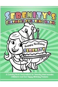 Serenity's Birthday Coloring Book Kids Personalized Books