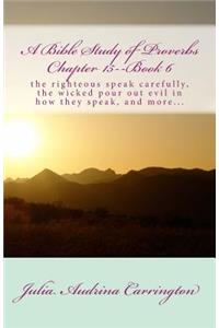 A Bible Study of Proverbs Chapter 15--Book 6