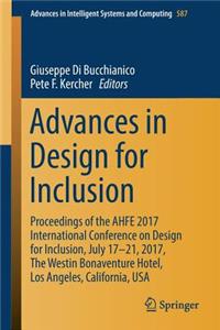 Advances in Design for Inclusion