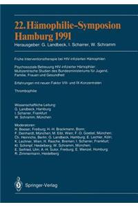 22. Hämophilie-Symposion Hamburg 1991