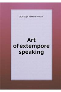 Art of extempore speaking