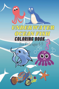 UNDERWATER OCEAN FISH Coloring Book For Kids ages 4-9