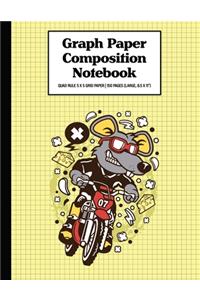 Graph Paper Composition Notebook Quad Rule 5x5 Grid Paper - 150 Sheets (Large, 8.5 x 11