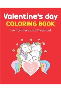 Valentine's Day Coloring Book for Toddlers and Preschool
