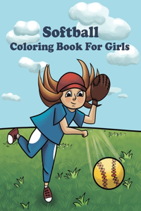 Softball Coloring Book For Girls