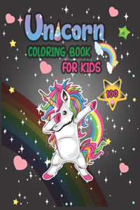 unicorn coloring book for kids 100