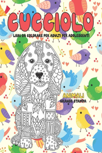 Libri da colorare per adulti per adolescenti - Grande stampa - Animali - Cucciolo