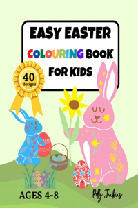 Colouring Book For Kids. Easy Easter