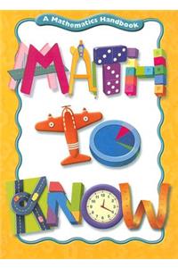 Math to Know: Student Handbook 2006