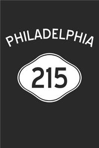 Philadelphia Notebook - Pennsylvania Gift - Area Code Philadelphia Journey Diary - Pennsylvania Travel Journal