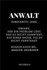 Anwalt Substantiv, [der] Jemand, Der Ein Problem Löst Notizbuch
