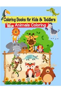 Coloring Books for Kids & Toddlers Animals Coloring