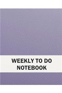 Weekly to Do Notebook