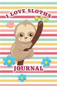 I Love Sloths Journal