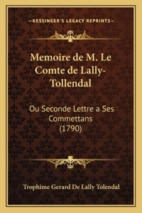 Memoire de M. Le Comte de Lally-Tollendal