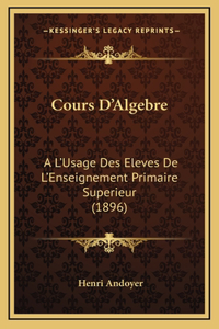 Cours D'Algebre