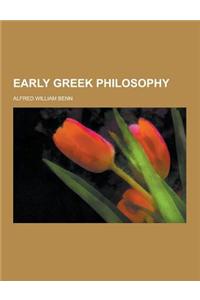 Early Greek Philosophy