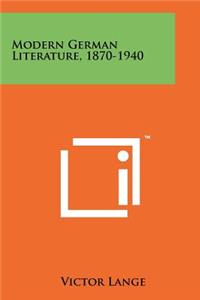 Modern German Literature, 1870-1940