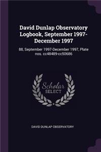 David Dunlap Observatory Logbook, September 1997-December 1997: 88, September 1997-December 1997, Plate nos. cc48489-cc50686