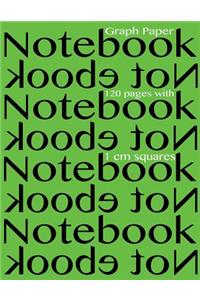 Graph Paper Notebook 120 pages with 1 cm squares