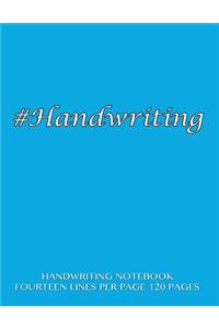 Handwriting Notebook - fourteen lines per page, 120 pages