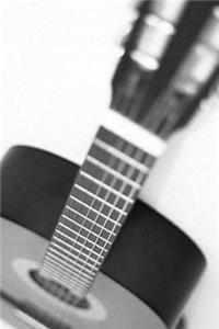 Mind Blowing Black And White Guitar 200 page lined journal