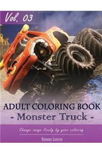 Monster Truck Coloring Book for Stress Relief & Mind Relaxation, Stay Focus Treatment