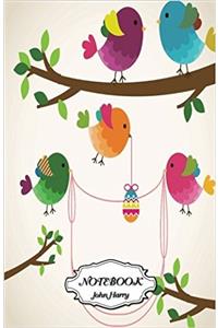 Notebook Journal Dot-grid, Cute Birds