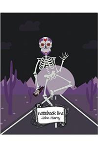 Notebook Line Skull