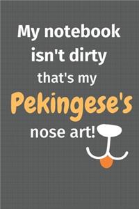 My notebook isn't dirty that's my Pekingese's nose art