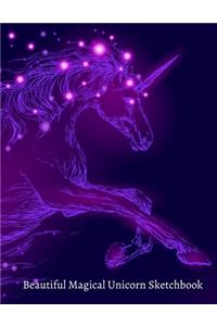 Beautiful Magical Unicorn Sketchbook
