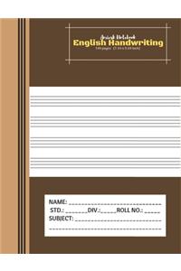 Amiesk Notebook - English Handwriting Notebook - 140 pages (7.44 x 9.69 inch)