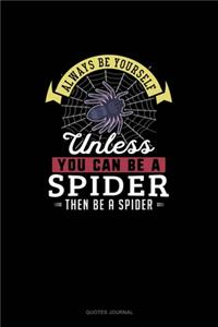 Always Be Yourself Unless You Can Be A Spider Then Be A Spider