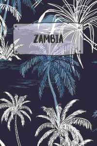 Zambia: Dotted Travel Diary Notebook or Journey Dotted Grid Journal - Holiday Trip Pocketbook for Men and Women with Dots