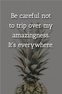 Be careful not to trip over my amazingness. It's everywhere. Notebook