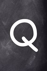 2020 Weekly Planner Monogram Q Personalized Q Chalkboard 134 Pages