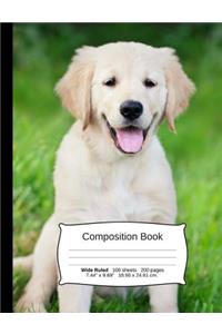 Dog Composition Notebook, Wide Ruled