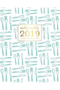 Weekly & Monthly 2019 12-Month Splendid Planner