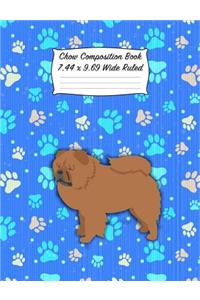 Chow Composition Book 7.44 X 9.69 Wide Ruled
