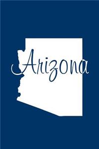 Arizona - Navy Blue Lined Notebook with Margins