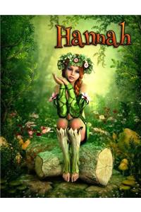 Hannah: Personalized Book with Name, Journal, Notebook, Diary, 105 Lined Pages, 8 1/2