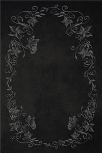 Black 101 - Blank Notebook With Color Me Too! (Butterflies & Flowers)