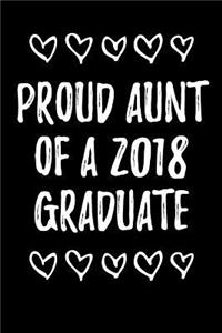 Proud Aunt of a 2018 Graduate: Blank Lined Journal
