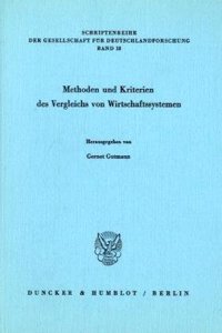 Methoden Und Kriterien Des Vergleichs Von Wirtschaftssystemen