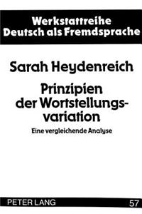 Prinzipien Der Wortstellungsvariation