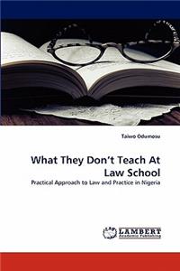 What They Don't Teach At Law School